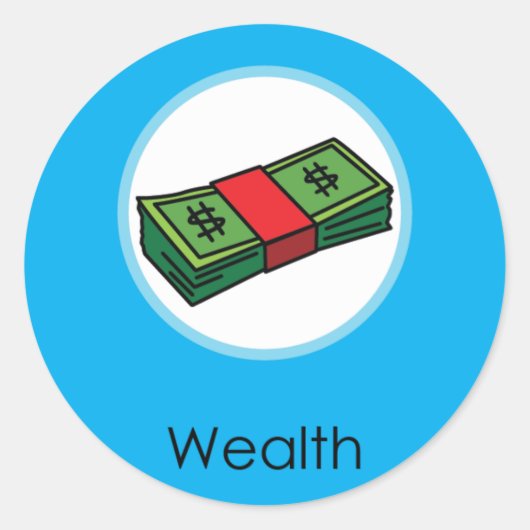 Rijkdom Doljabi Doljanchi Dol Koreaanse verjaardag Ronde Sticker (Voorkant)