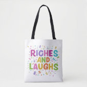 Rijkdom en Lachen Schouder Canvas tas Design (Voorkant)