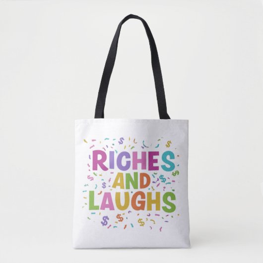 Rijkdom en Lachen Schouder Canvas tas Design (Voorkant)