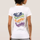 Rijkdom is het T-shirt van de stichting Mogelijkhe (Achterkant)