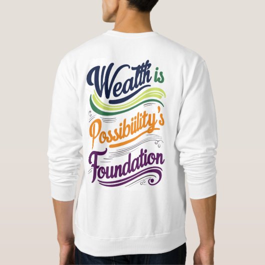 Rijkdom is het T-shirt van de stichting Mogelijkhe (Achterkant)