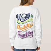 Rijkdom is het T-shirt van de stichting Mogelijkhe (Achterkant)