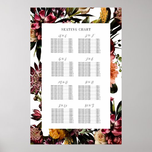 Rijkdom van de Lente Achternaam Zitgrafiek Poster (Voorkant)