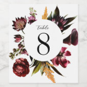 Rijkdom van de lente Kleurrijke bloementafel Numme Wijn Etiket (Enkel label)