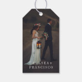 Rijkdom van de lente Kleurrijke Bruiloft Foto Cadeaulabel (Achterkant)