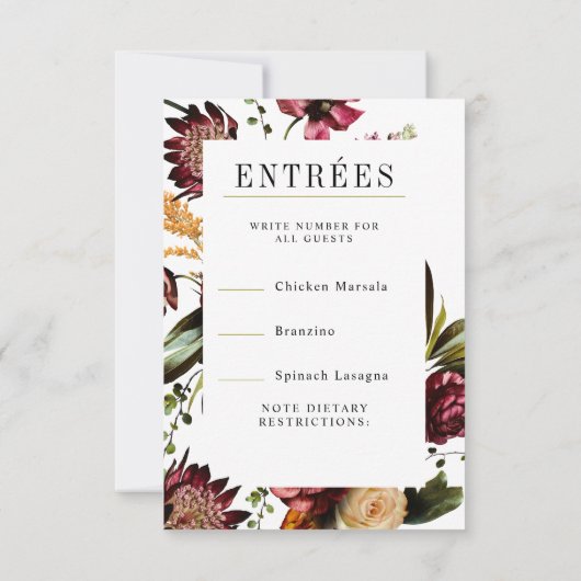 Rijkdom van de lente Kleurrijke Bruiloft RSVP Kaar (Achterkant)