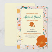 Rijkdom van de lente  uitnodiging (Voorkant / Achterkant)