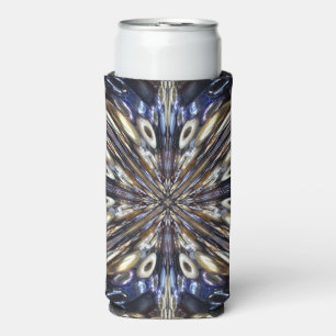 Rijkdom van kralen abstract patroon  seltzer blikjeskoeler