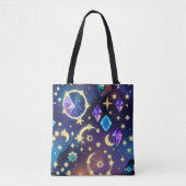 Rijke Alexandriet Saffier Hemelse Maanfasen Tote Bag (Voorkant)