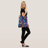 Rijke Alexandriet Saffier Hemelse Maanfasen Tote Bag (Op model)