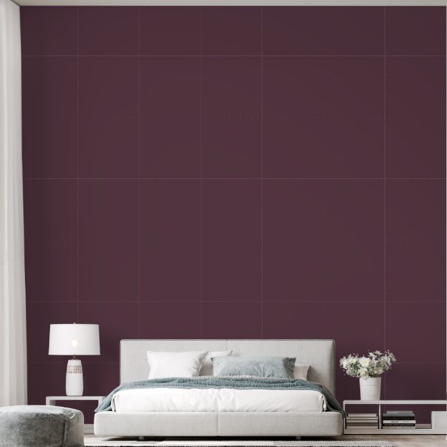 rijke aubergine behang (Slaapkamer)