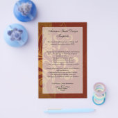 Rijke baksteen rood /Goud spatten Programma Menu o (Enkel)