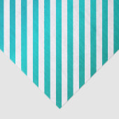 Rijke Blauwgroen Blauwe en Witte Stripes Tissuepapier (Detail)