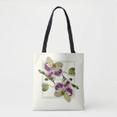 Rijke Bleke Gele Orchideeën Aangepaste Schouder Ta Tote Bag (Voorkant)
