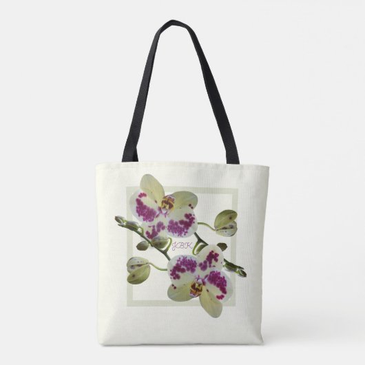 Rijke Bleke Gele Orchideeën Aangepaste Schouder Ta Tote Bag (Achterkant)