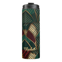 Rijke bordeauxrood turquoise groen goud Afrikaanse