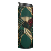 Rijke Bourgogne Blauwgroen Groene Goud Afrikaans E Thermosbeker (Geroteerd rechts)