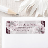 Rijke Bourgogne met roze bloemen Etiket (Insitu)