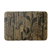 Rijke Bruin en Goud Art Deco Patroon Badmat (Voorkant)