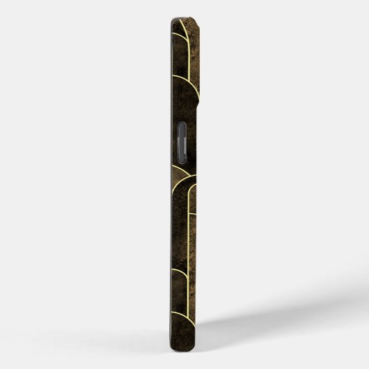 Rijke Bruin en Goud Art Deco Patroon Case-Mate iPhone Case (Achterkant / Rechts)