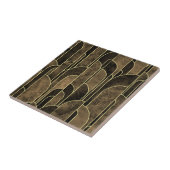 Rijke Bruin en Goud Art Deco Patroon Tegeltje (Zijkant)