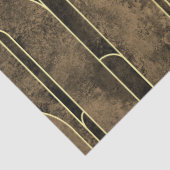 Rijke Bruin en Goud Art Deco Patroon Tissuepapier (Detail)