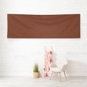 Rijke bruine getextureerd draaiend patroon spandoek (Insitu)