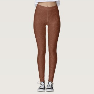 Rijke bruine getextureerde wervelende patroon leggings