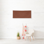 Rijke bruine  getextureerde wervelende  patroon spandoek (Insitu)