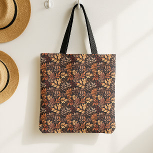 Rijke bruine gouden roestige verbrande oranje herf tote bag