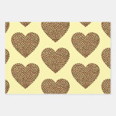 Rijke Bruine Koffiebonen + Hartpatroon Inpakpapier Vel (Voorkant 2)