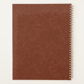 Rijke bruine textuur achtergrond planner (Achterkant)