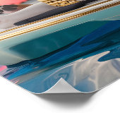 Rijke Bulldog-personage op privéjacht Poster (Hoek)