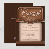 Rijke chocolade: bruidsdouche uitnodigingen (Voorkant / Achterkant)