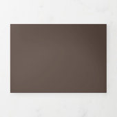 Rijke Chocolade Bruine Achtergrond Textuur Drieluik Uitnodiging (Cover)