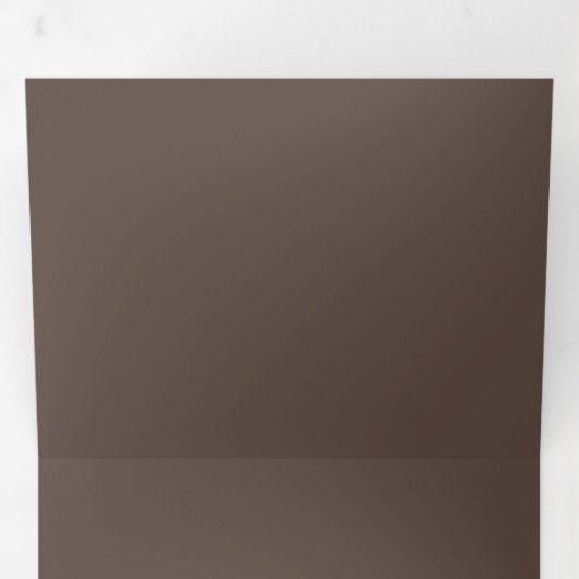 Rijke Chocolade Bruine Achtergrond Textuur Drieluik Uitnodiging (Binnenzijde eerst)