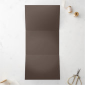 Rijke Chocolade Bruine Achtergrond Textuur Drieluik Uitnodiging (Binnen)