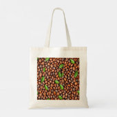 Rijke Coffee Bean & Groene Blad Patroon Tas - P (Achterkant)