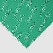Rijke Diepe Jade Groen & Latte Script Bruiloft Tissuepapier (Detail)