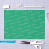 Rijke Diepe Jade Groen & Latte Script Bruiloft Tissuepapier (Craft)