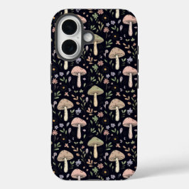 Rijke Donkere Schimmel Naadloos Patroon Goblincore iPhone 16 Hoesje