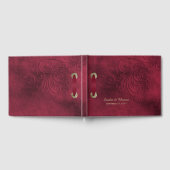 Rijke Elegante Bourgondische Trouwgastenboek Gastenboek (Volledig)