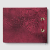 Rijke Elegante Bourgondische Trouwgastenboek Gastenboek (Achterkant)