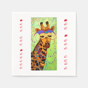 Rijke en  Giraffe Cocktail Napkin Servet