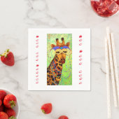 Rijke en  Giraffe Cocktail servet (Insitu)