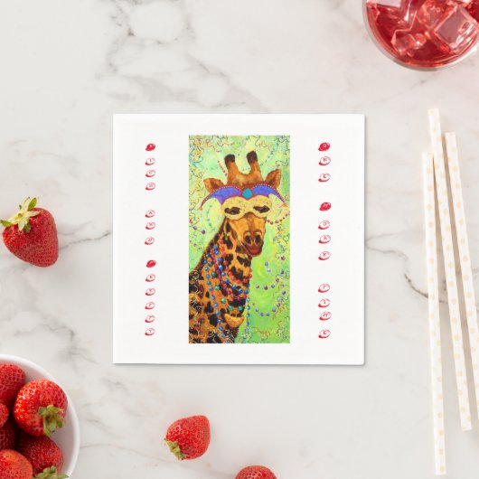 Rijke en  Giraffe Cocktail servet (Insitu)
