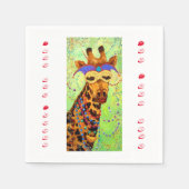 Rijke en  Giraffe Cocktail servet (Voorkant)