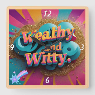 "Rijke geestig en wijs" Vierkante Klok