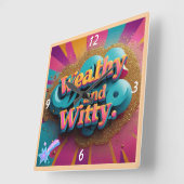 "Rijke geestig en wijs" Vierkante Klok (Hoek)