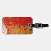 Rijke getextureerde rood geel Abstract Bagagelabel (Voorkant horizontaal)